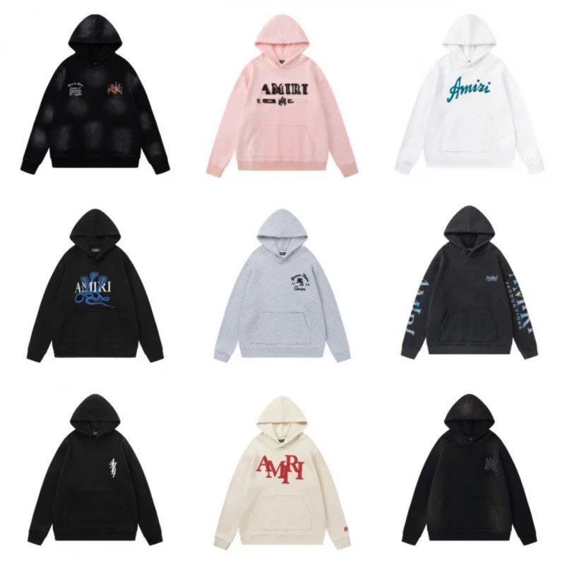 Amiri Graphic Print Cotton Hoodie Multicolor