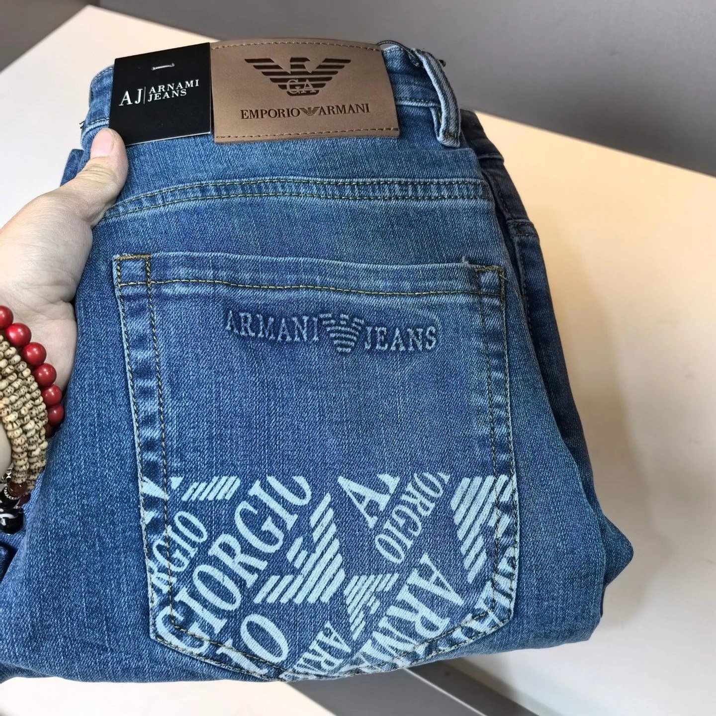 Emporio Armani EA Armani Jeans Slim Fit Denim Jeans Blue