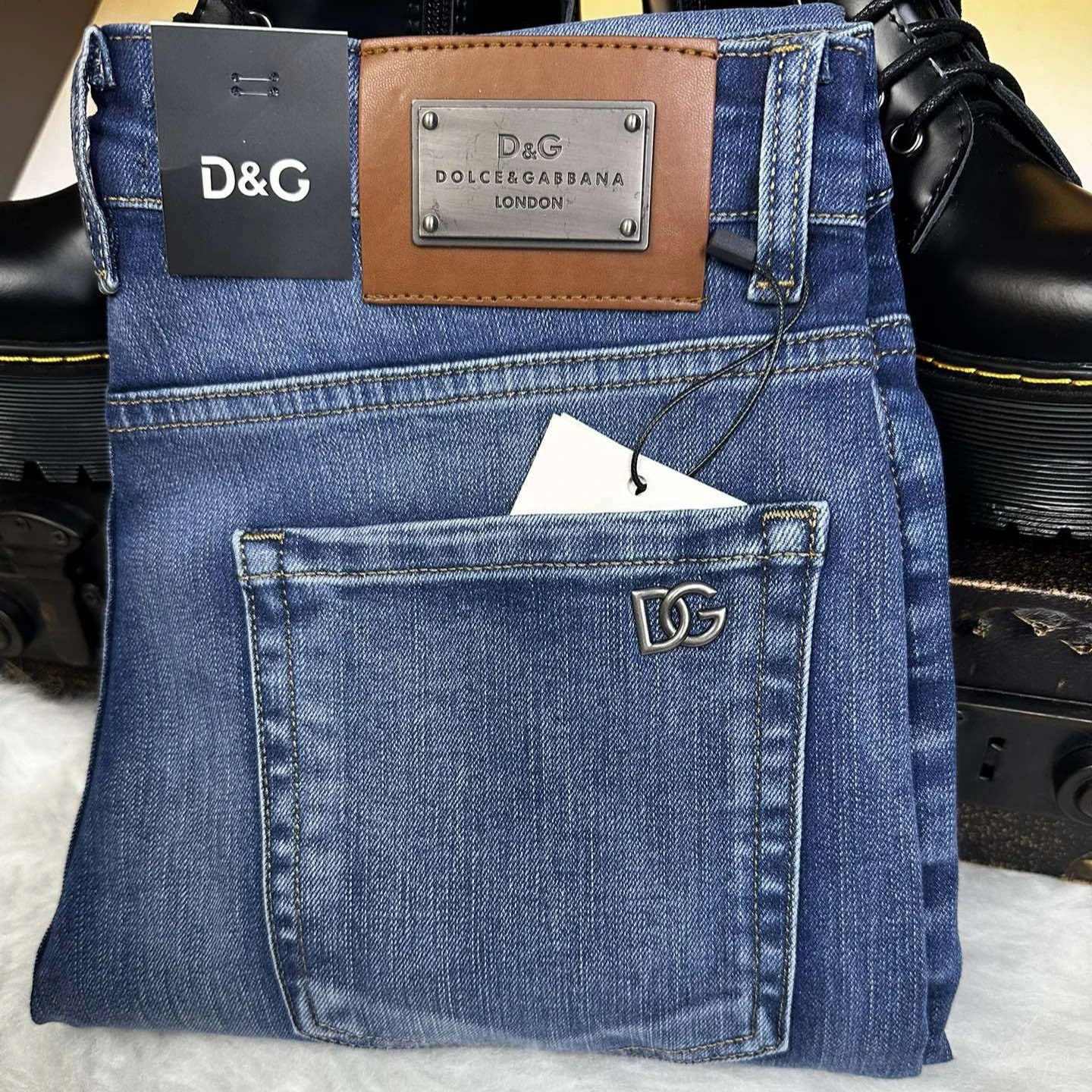 Dolce & Gabbana D&G Slim Fit Denim Jeans Blue