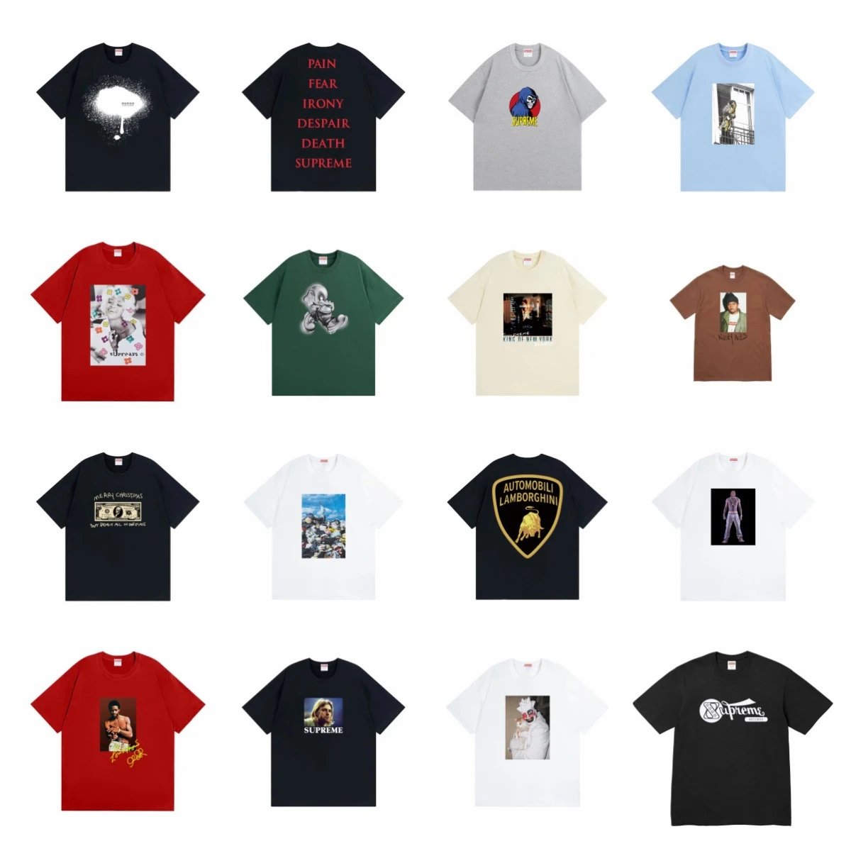 Supreme Graphic Streetwear T-Shirt Multicolor