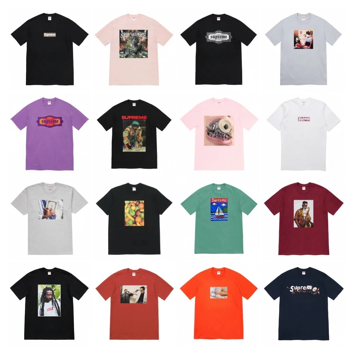 Supreme Graphic Streetwear T-Shirt Collection Multicolor