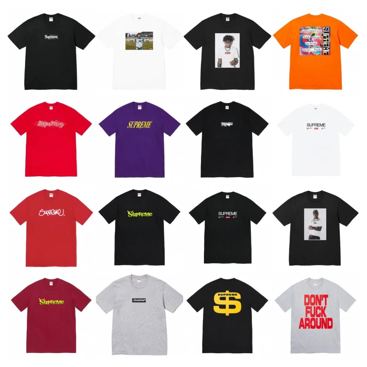 Supreme Graphic Streetwear T-Shirt Multicolor