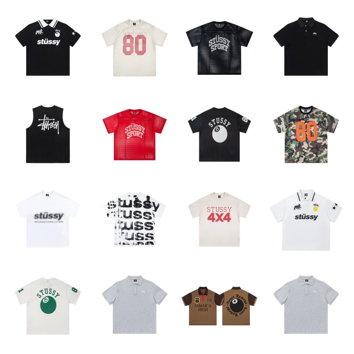 Stussy Graphic T-Shirt Collection Streetwear T-Shirt Multicolor