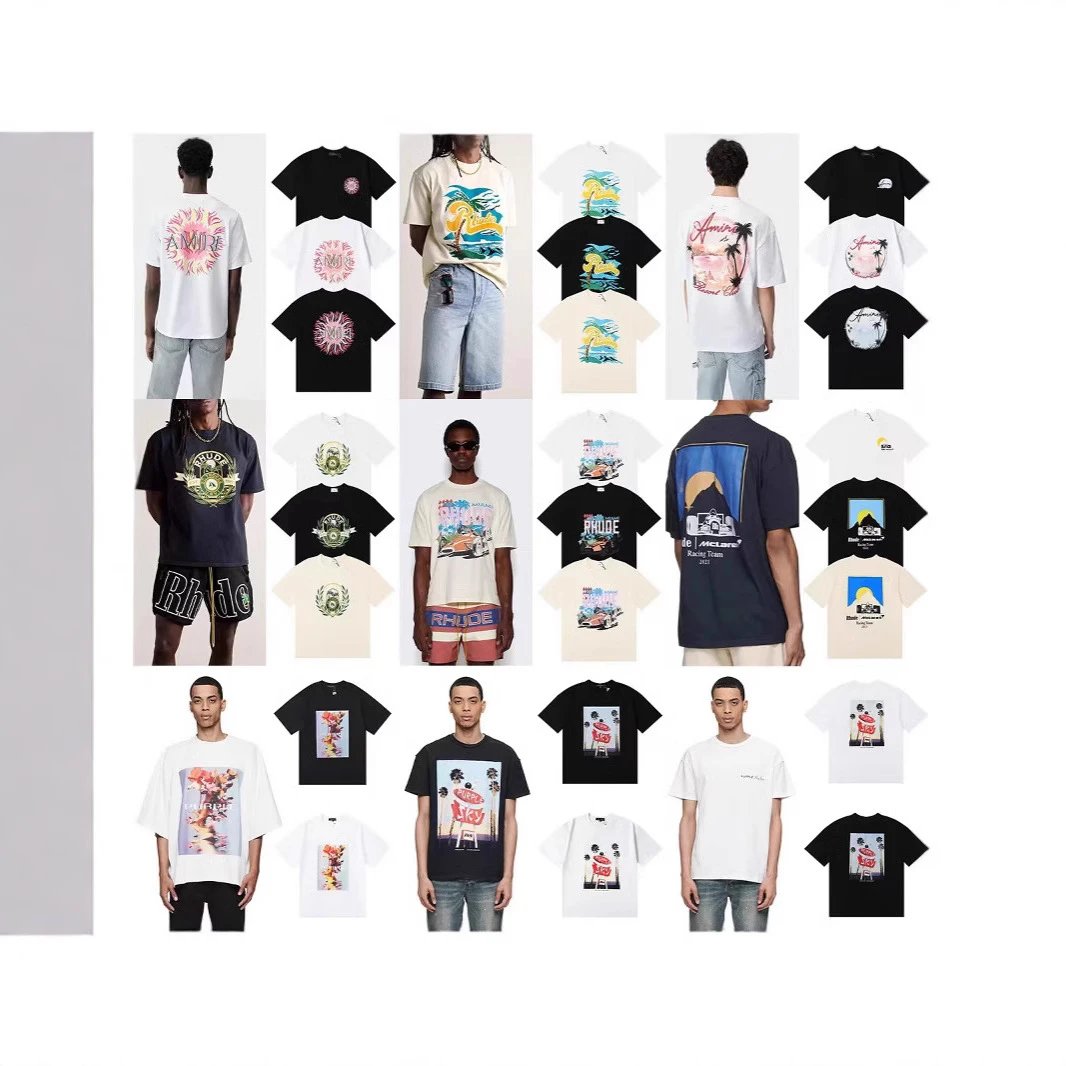Amiri Graphic Print Oversized Tee Black and White