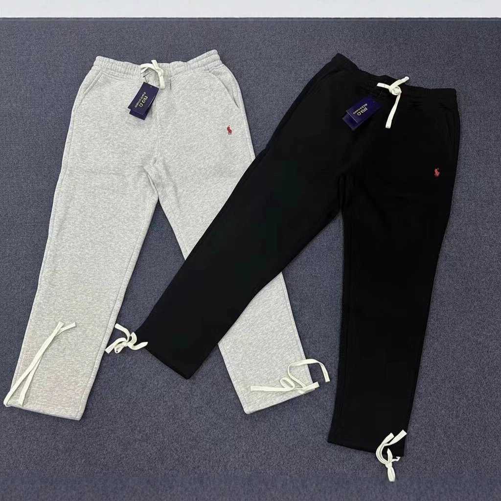 Ralph Lauren Cotton Fleece Casual Joggers Gray and Black