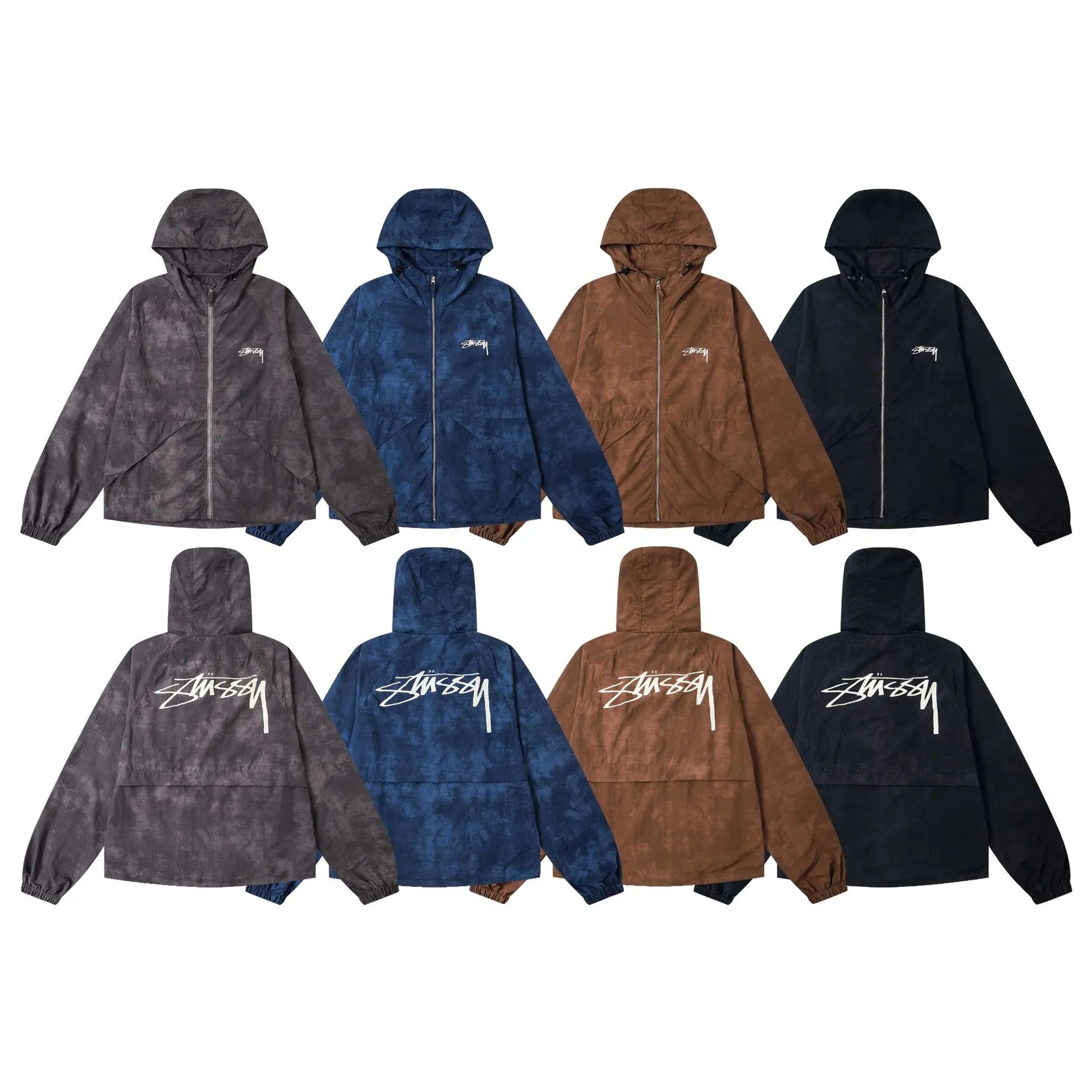 Stussy Stock Water Short Jacket Lightweight Windbreaker Multicolor