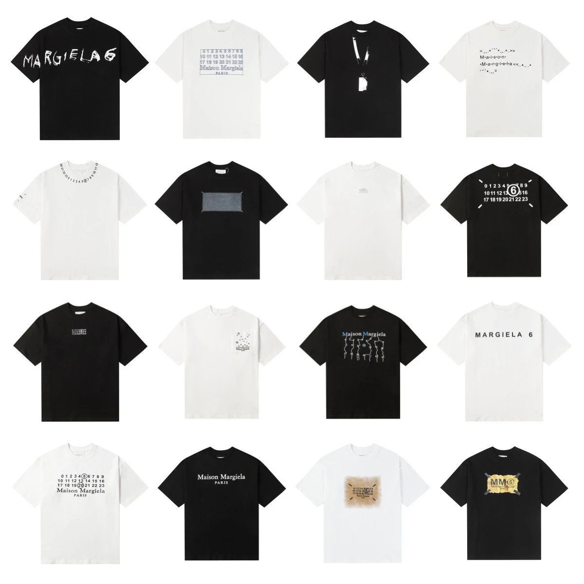 Maison Margiela MM6 Graphic Print Cotton T-Shirt Multicolor
